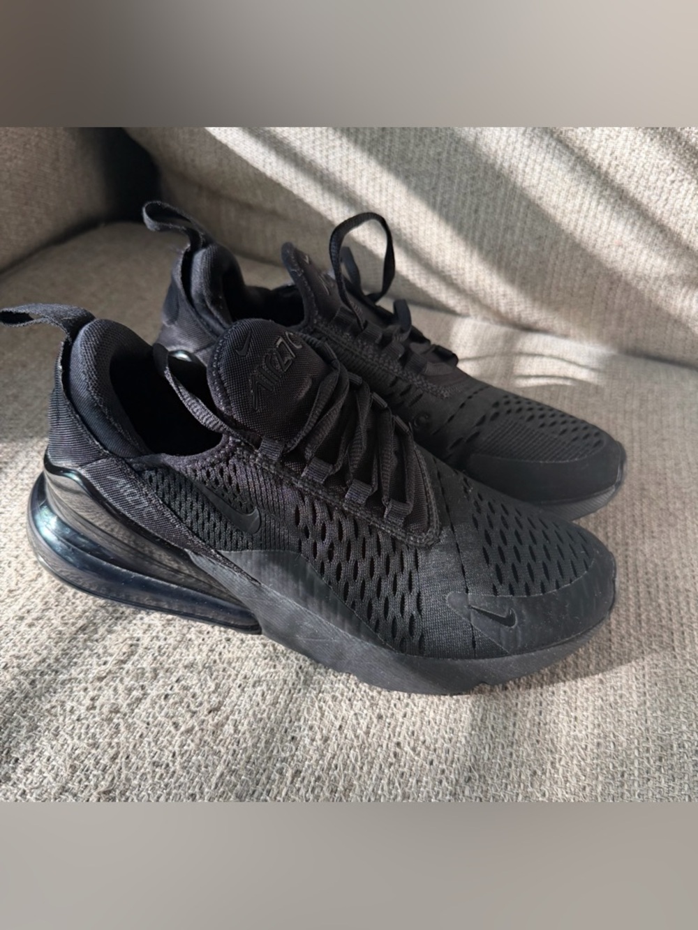 Nike All-Black Air Max 270 Athletic Sneakers